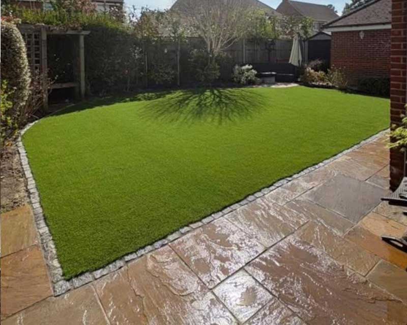 sandstone garden patio install fleet